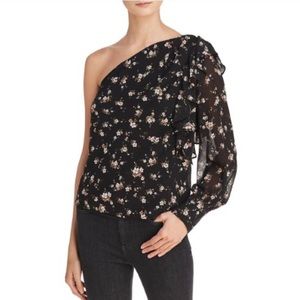 Bardot Floral One Shoulder Blouse. Size Large